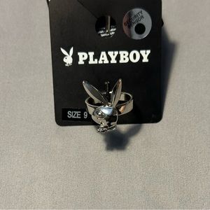 Playboy silver ring